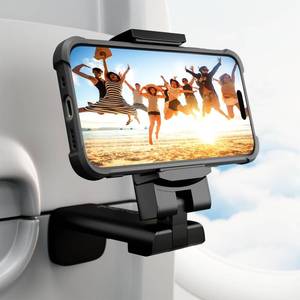 lot 6066 image: Klearlook Universal Airplane Phone Holder, in Flight Travel Essentials Phone Holder Mount with Multi-Directional 360° Rotation, Travel Must Haves Handsfree Phone Stand for Flying, Home, Office