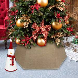 lot 6073 image: SHENG HONG 26 Inch Christmas Tree Collar Buffalo Plaid Christmas Tree Skirts Tree Ring Christmas Decorations for Party Holiday Home Decoration