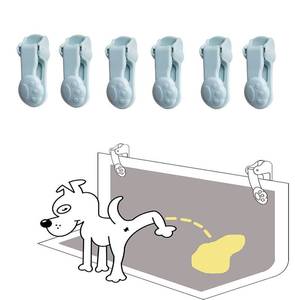 lot 6083 image: Dog Pee Pad Holder with Walls (6 Pack) for Small & Large Size Wee Wee Pad, Indoor Potty Training Pad Holder for Leg-Lifting Puppies (Blue)