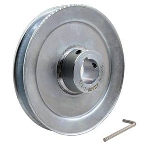 lot 6107 image: Saelno AB600-1 18 Single Groove Web Sheaves, v Belt Pulley 1 18 inch bore 6 OD,Motor Pulley Carbon Steel for A B 5L 4L V-Belts