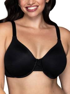 lot 6124 image: Vanity Fair Womens Beauty Back Smoothing Bra, Bust Line Up To 1.5, Non Padded Cups H Minimizer Bra, Midnight Black, size 36DDD US
