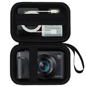 lot 6130 image: HESPLUS Camera Case for Canon PowerShot SX740 SX730 SX720 SX620 G7 X Mark II III Digital Camera, Camera Protective Box Hard Travel Storage Bag, Mesh Pocket fits Cable, Batteries, SD Card, Black