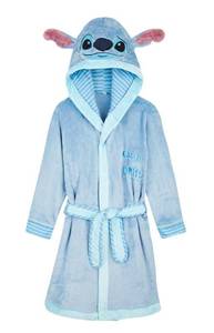 lot 6143 image: Disney Kids Dressing Gown, Lilo and Stitch Robe Girls Boys, Stitch Gifts (11-12 Years, Blue)