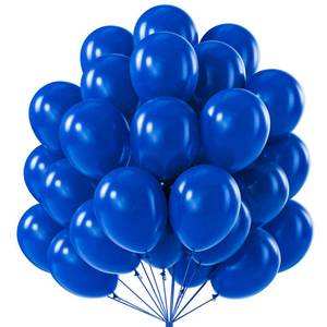lot 6147 image: PartyWoo Royal Blue Balloons 50 pcs 12 Inch Matte Dark Blue Latex Helium Balloons for Graduation Independence Day Memorial Day Baseball Baby Shower Gender Reveal Birthday Party Decorations Blue-Y59