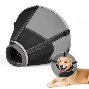 lot 6179 image: Dog Cone Collar to Stop Licking,Soft Mesh Recovery Collar After Surgery with Soft Padding for Large Medium Small Dogs, Alternative to Elizabeth Cone of Shame (5,Light Black)