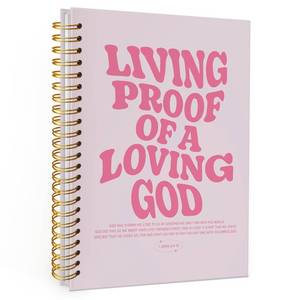 lot 6184 image: Wheatwin Christian Journal, Pink Bible Study Notebook, Bible Notebooks for Note Taking, Church Hardcover Spiral Notebook for Women 5.5x8.3 - Pink