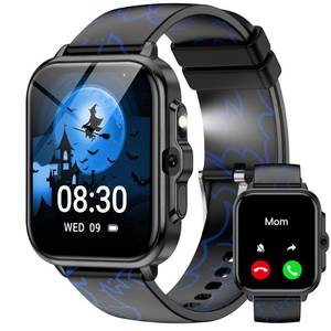 lot 6485 image: Smart Watch for Kids Boys Age 5-12, Ai Functions Games HD Touch Screen Watches with Video Camera Music Player Pedometer Heart Rate Sleep Tracker Christmas Birthday Gifts for Boys (Black, 1.85)