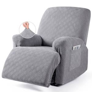 lot 7615 image: VANSOFY Recliner Chair Cover, 3-Pieces Stretch Recliner Covers for Recliner Chair Soft Reclining Chair Slipcover Furniture Protector for Dogs Cats(Light Gray)