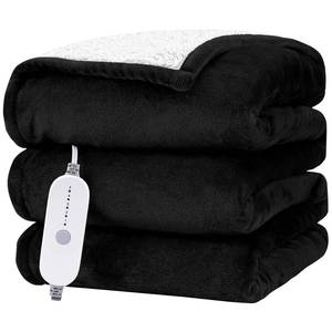 lot 7618 image: HYLEORY Heated Electric Blanket Full 72x84 Soft Fleece & Flannel with 5 Heating Levels & 10 Hours Timer Auto Shutt Off, ETL Certified, Washable��Heated Blanket for Body-Black