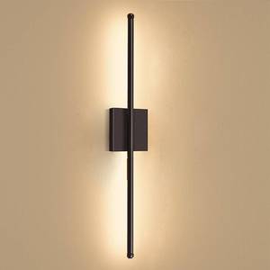 lot 7632 image: Ouyulong Hardwired Minimalist Indoor LED Wall Light, Wall Sconce for Living Room Bedroom Hallway Background, 16.5 in, Black