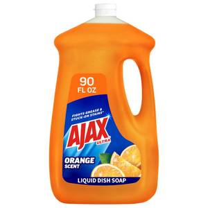 lot 8107 image: Ajax Ultra Liquid Dish Soap Orange Scent, Triple Action, 90 fl oz Bottle
