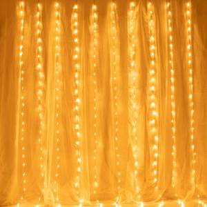 lot 8115 image: AWQ 300 LED 6.6ft x 9.8ft Window Curtain String Light Window Fairy Lights 8 Modes for Christmas Wedding Home Garden Bedroom Outdoor Indoor Wall Decor (Warm White)