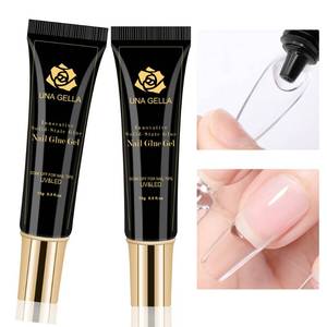 lot 8131 image: UNA GELLA Gel Nail Glue,30g U VLED Lamp Required Super Strong Solid Nail Glue Gel 2pcs For Fake Acrylic Nails Tips Press Ons Extension Soak Off DIY Salon