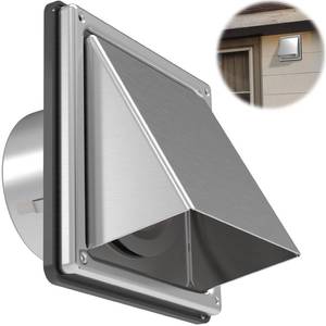 lot 9761 image: ForoGore 6 Metal Dryer Vent Cover Outdoor Wall with Rubber Cushioned Non Return Flap, 6 Inch External Extractor Wall Vent, Stainless Steel Outside Dryer Vent Covers for House