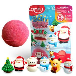 lot 10207 image: ZIMPLI Large 100g Santa Surprise Baff Bombz, Contains 6 Surprise Christmas Toys to Collect in Total, One per Bath Bomb, Stocking Filler for Boys Girls 4 5 6 7 8 9