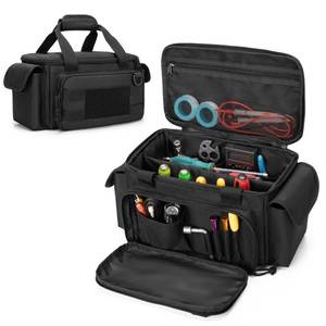 lot 10219 image: Rexmica Small Tool Bag with Anti-friction and Thick Padded Bottom, Tool Storage Organizer for Men, Tactical Bag, Range Bag, Multi-functional Work Tote for Repairman, Electrician, Carpenters, Handyman