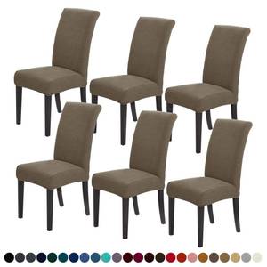 lot 10235 image: Joccun Chair Covers for Dining Room Set of 6,Dining Chair Slipcovers Stretch Dining Room Chair Covers Seat Protector,Washable Parsons Chair Cover for Home,Hotel,Banquet(Fossil,6 Pack)