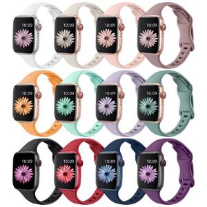 lot 10248 image: Lerobo Slim Bands Compatible with Apple Watch Bands for women 38mm 41mm 42mm 40mm,12 Pack Soft Silicone Sport Strap Thin Wristband for iWatch Band Series 1110987SE654321UltraUrtra 3 2