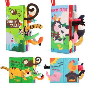 lot 10276 image: beiens Baby Books 0-6 Months, 2PCS Baby Toys 0-3-6-12-18 Months, Touch Feel Sensory Cloth Crinkle Soft Books, Tummy Time Stroller Infant Newborn Toys, Boy Girl Shower Gifts