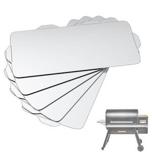 lot 10277 image: 5 Pack Drip Tray Liners for Traeger Timberline 1300 Series Pellet Grills, BAC515 Drip Tray Liners, Heat-Resistant Foil Liners, Aluminum Tray for Catching Grease to Protect Drip Tray, 35.5 x 16.5