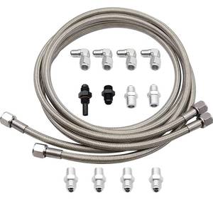 lot 10278 image: GXARTS 70 6AN SS Braided Transmission Cooler Hose Lines for 700R4 4L60 4L60E 4L65E 4L80E Compatible with Ford C6AOD & GM Chevy 1996 1997 1998 1999 2000 2001 2002 2003 2004 2005 2006 2007 2008-2021