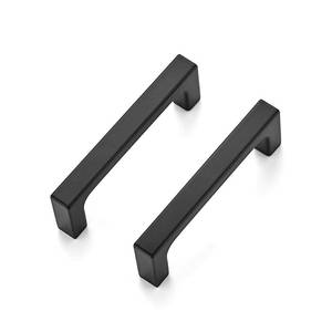 lot 10287 image: Ravinte Square Cabinet Handles 10 Pack, Solid Kitchen Cabinet Pulls Drawer Pulls Kitchen Cabinet Hardware Flat Handles, 3 Inch, Matte Black