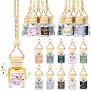 lot 10292 image: Funnymoom 20 Pcs Christmas Employee Appreciation Gifts Bulk Empty Glass Car Air Freshener Hanging Diffuser Thank You Gifts for Employee Nurse Staff Dietician Social Worker Volunteer