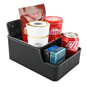 lot 11831 image: keketuohai Car Storage Organizer Between Seats,Center Console Armrest Storage Box Back Seat Organizer with Small Compartment Car Interior Storage Box,Cup Holder Tray with Non-slip Mat(Black)