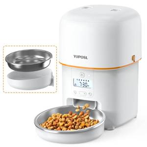 lot 11866 image: Yuposl Automatic Cat Feeders - 2L Cat Food Dispenser Easy to Use, Timed Automatic Pet Feeder with Over 180-day Battery Life, 1-6 Meals Dry Food Programmable Portion Control Also for Dogs