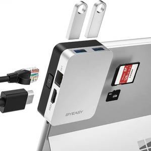 lot 12006 image: BYEASY Surface Pro 8 Docking Station, 6-in-1 Microsoft Surface Pro 8 USB-C Hub with 4K HDMI, 1000M Ethernet LAN, SDTF Card Reader, 2 USB 3.0 - Specifically Designed Expansion Hub for Surface Pro 8