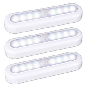 lot 12414 image: STAR-SPANGLED 3 Pack 7�� Motion Sensor Lights Indoor Battery Operated, Stick on LED Light for Closet, Stairs, Under Cabinet, Cool White