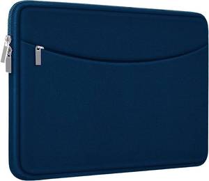 lot 12422 image: Laptop Sleeve Case 14 inch, Shockproof Protective Laptop Cover Briefcase Carrying Computer Bag with Accessory Pocket Portable Computer Sleeve for 14 MacBook, HP, Dell, Lenovo, Acer, Blue