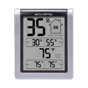 lot 12434 image: AcuRite Wireless Digital Indoor Thermometer and Hygrometer Monitor for Indoor Temperature and Humidity Measurements (00613)