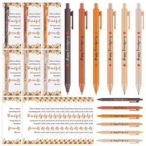 lot 12444 image: 18 Sets Friendsgiving Gifts Bulk Thanksgiving Ballpoint Pens Fall Pens with Maple Leaf Thankful Cards Thanksgiving Appreciation Gift for Friend BFF Employee Coworker Office Friendsgiving Party Favors