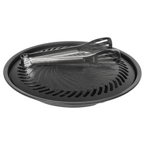 lot 12447 image: Japan Aluminum Yakiniku Plate (Large) BBQ Plate  Stovetop Korean BBQ Non-Stick Round Barbecue Grill Pan by Fapend  Free 304 Stainless Steel Barbecue ��Made in TaiWan��