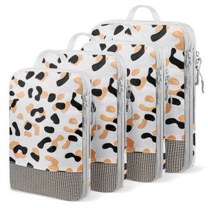 lot 12448 image: Compression Packing Cubes for Travel 4 Set Luggage Packing Organizer Bag Compressible Expandable Organizer Cubes For Carry On Luggage Suitcase Travel Essentials Accessories for Women Men