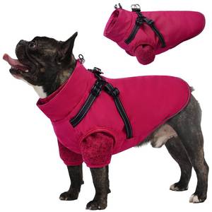 lot 12451 image: Lelepet Dog Coat 3 in 1 Waterproof Dog Winter Jacket with Harness Built in Windproof Snow Jakcet with Detachable Fleece Sweater Lining Reflective Thermal Cold Weather Coats for Small Medium Large Dogs