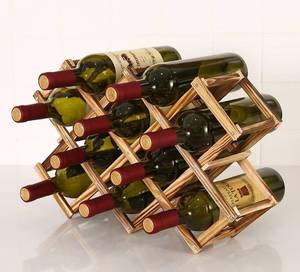 lot 13402 image: LoongZDD Freestanding Stackable Wine Rack Organizer for Countertop and Cabinets with Foldable Design and Scratch-Resistant Protector
