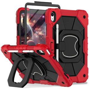 lot 14394 image: WESOROL Case for iPad(A16) 11th  10th Generation (11-Inch 202510.9-Inch 2022) with 360 Rotating Stand Screen Protector Shoulder Strap Pen Holder for iPad Case 11th10th Gen, Red Black