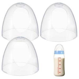 lot 14395 image: DOITOOL 3 Pcs Transparent Baby Bottle Caps Wide Neck Plastic Milk Bottle Lids Dust Covers Replacement Caps Accessories, 2.44 Inch6.2 cm