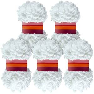 lot 14409 image: 5 Rolls Loop Yarn 100 g White Puffy Soft Chunky Finger Loop Yarn for DIY Hand Woven Knitting Crafts Supplies