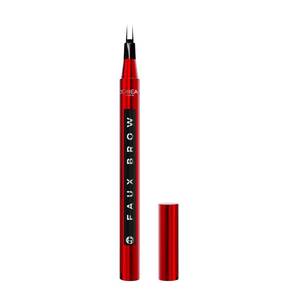 lot 14438 image: LOreal Paris Faux Brow, Hair-Like, Filling Eyebrow Pen with Double-Brush Tip, Fast & Precise Eyebrow Makeup, Soft Black, 0.04 Fl Oz
