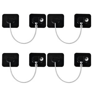 lot 14457 image: YEYA Upgraded Refrigerator Locks 4 Pack, Baby Proof Cabinet Locks with Keys, Safety Cabinets Door for Toddler