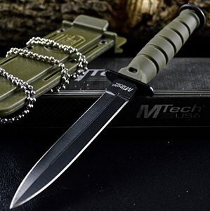 lot 14459 image: 6 TACTICAL COMBAT NECK KNIFE Survival Hunting MILITARY BOWIE DAGGER Fixed Blade
