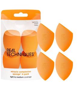 lot 14460 image: Real Techniques Miracle Complexion Beauty Sponge Makeup Blender, Set of 4