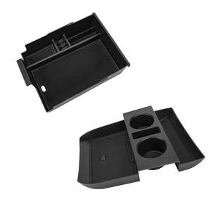 lot 19873 image: Carwiner 2PC Center Console Organizer Tray for 2023-2025 Hyundai Palisade Accessories with Armrest Storage Tray for Palisade Accessories Interior Storage Drawer Box Holder