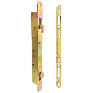 lot 20107 image: 2 Point Sliding Patio Glass Door Mortise Lock with 11-34 Faceplate, Dual Point Hooks with Anti-Slam Pin, 45° Keyway, AB Position, 3-1516 Handle H.C. (Sold Separately), Non-Handed