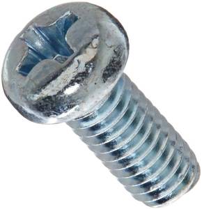 lot 20121 image: Small Parts Steel Pan Head Machine Screw, Zinc Plated, Meets JIS B1111, #2 Phillips Drive, M4-0.7 Thread Size, 10 mm Length, Fully Threaded, Imported (Pack of 50)