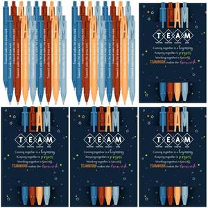 lot 20138 image: Sayglossy 12 Pcs Team Appreciation Gifts Bulk for Coworker Employee Team Ballpoint Pens with Together Cards Bag for Valentines Employee Appreciation Gifts Staff Office Supplies