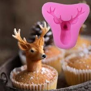 lot 4477 image: Pink Silicone Resin Mold - Deer